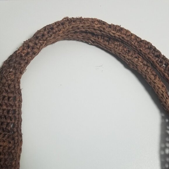 Helen Kaminski Australia 100% Raffia Handcrafted Brown Woven Shoulder Bag - Picture 6 of 8